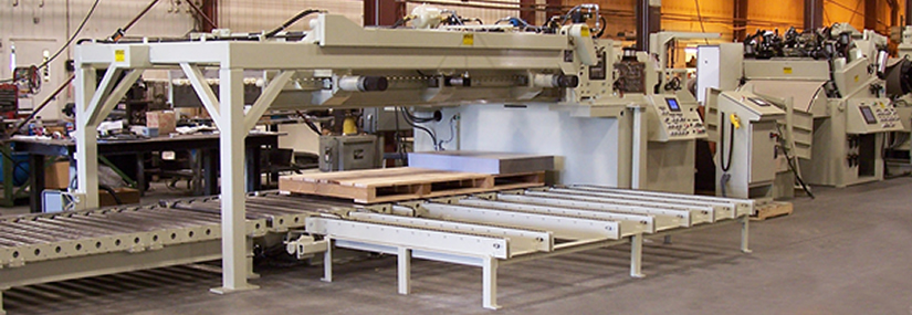 Cut-to-Length System with precision coil straightener, 4 roll servofeeder, and stacker